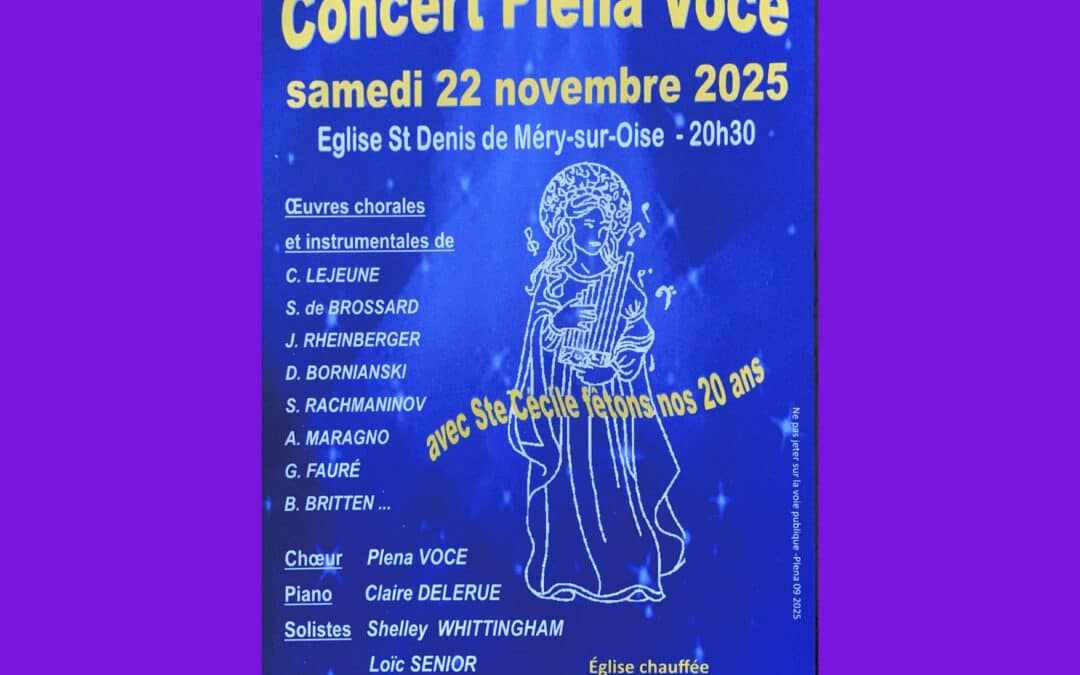 Concert avec la chorale plena voce 22 novembre 2025